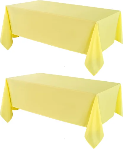 Vista 20 de Mantel Cuadrado 52 x 52 Pulgadas Manteles Negros Resistente a Manchas y Arrugas Lavable de Poliéster para Fiestas, Buffets y Bodas Mantel