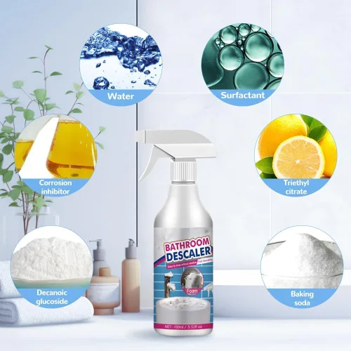Vista 4 de Limpiador Descalcificador para Baño, Limpiador Multipropósito Mejorado 2026 para Manchas Difíciles, Limpiadores Descalcificadores para Baño, Espray