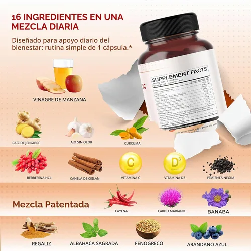 Vista 4 de Fórmula de vinagre de sidra de manzana con 16 ingredientes
