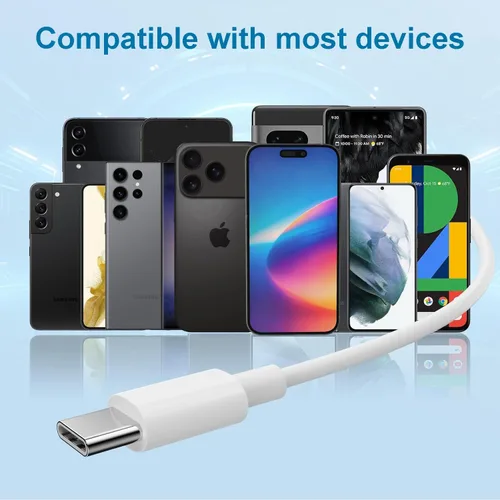 Vista 6 de 1 paquete de auriculares USB C para iPhone 17/16/15 Pro Max, auriculares tipo C con cable con micrófono y control remoto, cancelación de ruido