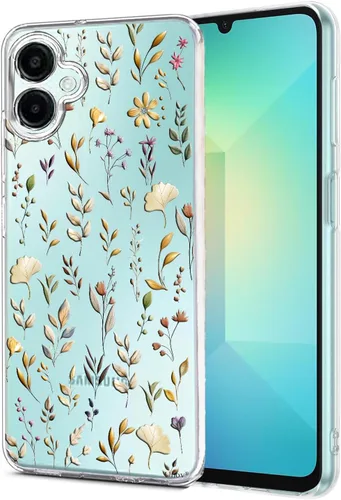Vista 10 de Unov Funda diseñada para Galaxy A06 4G, funda transparente con [patrón antideslizante en relieve], protección delgada a prueba de golpes