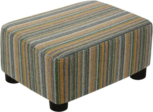 Vista 8 de CAROLMADE Taburete Pequeño Otomana Reposapiés con Patas Bajo el Escritorio Reposapiés para Sala de Estar, Dormitorio y Oficina, Negro