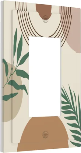 Vista 132 de Placa de pared abstracta con diseño de amanecer retro, arco iris, puesta de sol, sin dispositivo, placa de pared decorativa en blanco, placa frontal
