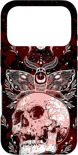 Vista 30 de Death Moth Gothic Dark Witch Occult Wiccan Goth Moon Pattern Case for iPhone 16