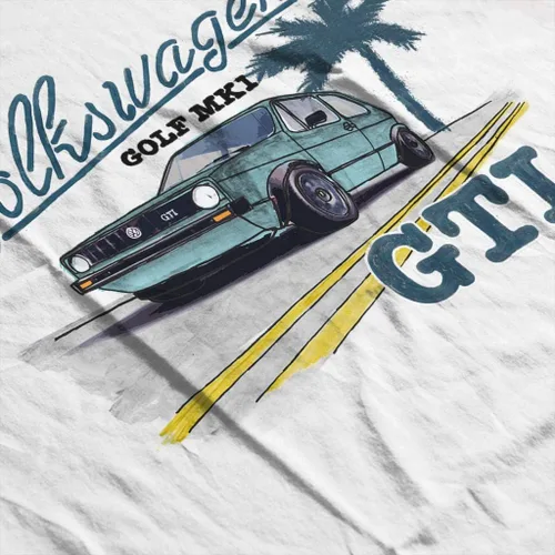 Vista 5 de Volkswagen Golf MK1 GT1 Black Text Camiseta de mujer