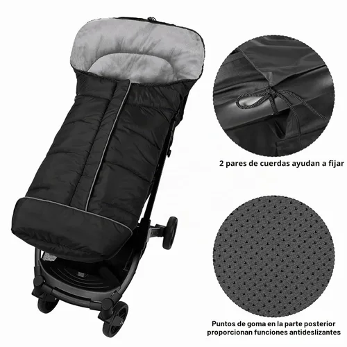 Vista 7 de Yoofoss Funda para Cochecito de Invierno - Saco Universal para Pies de Niños Pequeños, Saco de Dormir Bunting para Bebé de Cochecito Resistente al
