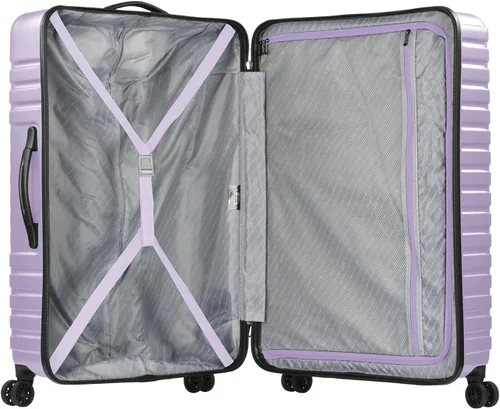 Vista 7 de U.S. Traveler Boren - Maleta de viaje de policarbonato resistente con 8 ruedas giratorias, asa de aluminio