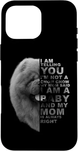 Vista 18 de Funda para iPhone 12 mini My Mom Said I am a Baby Chow Dog Mommy Mother Day