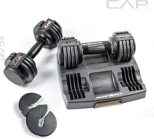 Vista 51 de CAP ADJUSTABELL - Juego de mancuernas ajustables de selección rápida de primera calidad para entrenamiento de fuerza, individuales y pares, 12.5