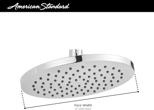 Vista 3 de American Standard 1660528.295 Studio S - Cabezal de ducha tipo lluvia de 8 pulgadas, níquel cepillado