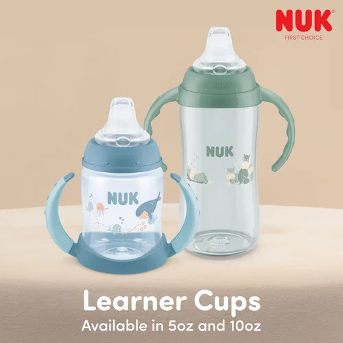 Vista 7 de NUK Learner - Vaso para sorber, 5 onzas, paquete de 2, color azul