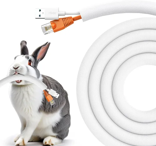 Vista 13 de UOMTFAI Protector de Cable para Perros y Gatos 3.05m - 1/2 pulgada, Funda Flexible para Cables para una Fácil Gestión de Cables, Protege los Cables
