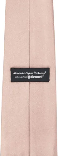 Vista 4 de tiemart Corbata de color sólido para hombre Longitud estándar