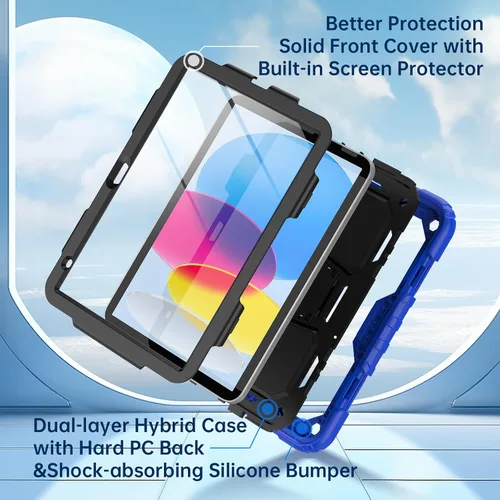 Vista 7 de Timecity Funda para iPad (A16) de 11ª/10ª generación (modelo 2025/2022) con protector de pantalla, soporte plegable, funda protectora duradera