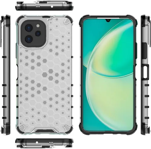 Vista 144 de Pzwoxukhov Funda compatible con Huawei Nova 3i, compatible con Huawei P Smart+ 2018 Honeycomb Anti-Drop Shock-Absorbing Case Negro