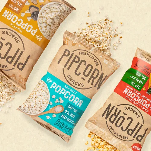 Vista 6 de Pipcorn - Mini palomitas de maíz de sal marina de Pipcorn - 4.5 onzas, sin gluten, sin OMG, maíz de reliquia, no artificiales, sin conservantes