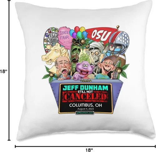 Vista 4 de JEFF DUNHAM Columbus, OH (2023) - Almohada de 18 x 18 pulgadas, multicolor
