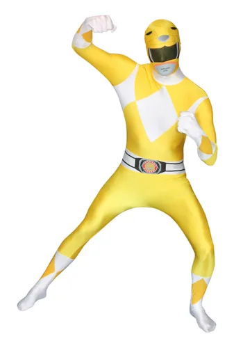Vista 3 de Power Rangers: Disfraz Morphsuit Ranger Amarillo Multicolor