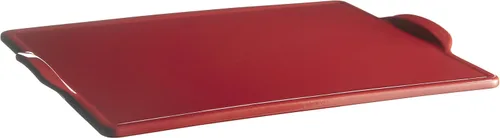 Vista 2 de Emile Henry Parrilla rectangular para pizza/horno de piedra, 19.6 x 14.0 pulgadas, borgoña