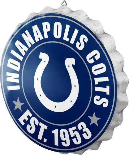 Vista 11 de NFL Team Logo Distressed Metal Hanging Wall Bottle Cap Sign