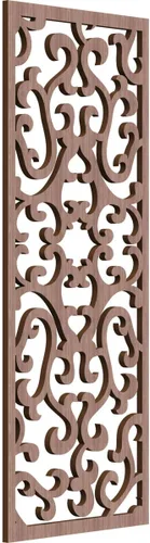 Vista 86 de 9 3/8 pulgadas de ancho x 24 3/8 pulgadas de alto x 1/4 de alto Smithfield paneles de pared de madera con calado, abedul