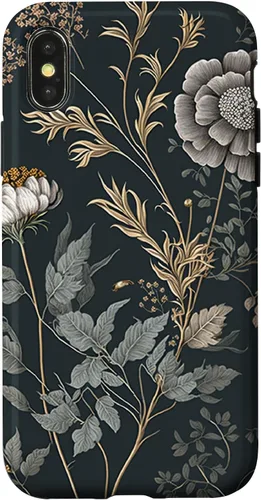 Vista 5 de Cute Flowers Vintage Botanical Floral Illustration Case for iPhone 17