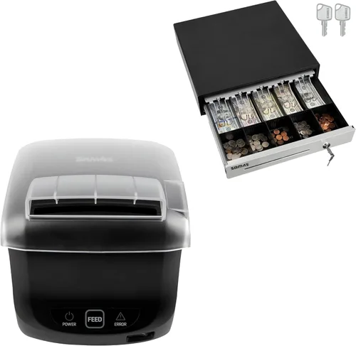 Vista 11 de SAM4s GIANT-100 Impresora térmica compacta de 3 pulgadas USB Serial Ethernet, cubierta contra salpicaduras incluida, color negro