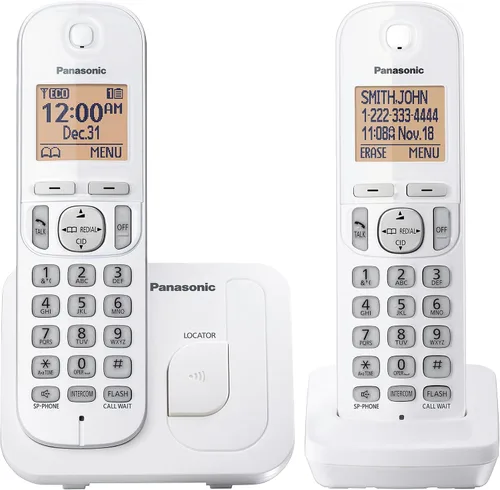 Vista 11 de Panasonic Teléfono inalámbrico, pantalla retroiluminada de 1.6", bloqueo de llamadas, altavoz, 10 horas de tiempo de conversación, 1 auricular