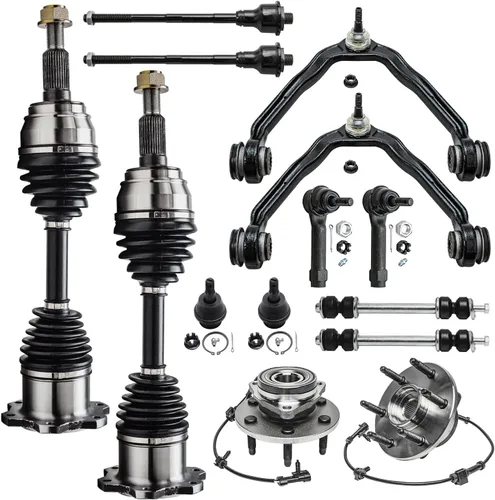 Vista 36 de Detroit Axle - Kit de suspensión delantera 4WD para Nissan Frontier Pathfinder Xterra, 2 cubos de rodamientos de ruedas, 2 brazos de control