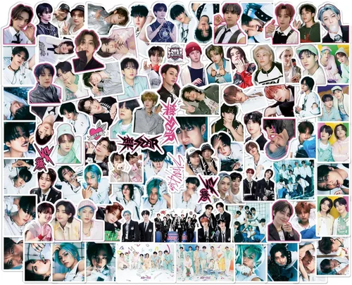 Vista 3 de KPOPBTS Stray Kids 樂-Star Caja de regalo con llaveros para portátil, cordón, tarjetas fotográficas, llavero para fans de SKZ