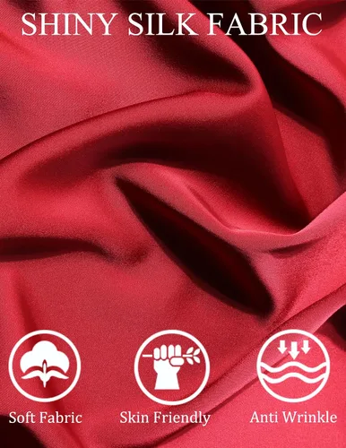 Vista 5 de COOFANDY Camisa de seda de lujo para hombre, camisa de vestir de satén de manga larga con botones brillantes, para baile de graduación, boda, fiesta