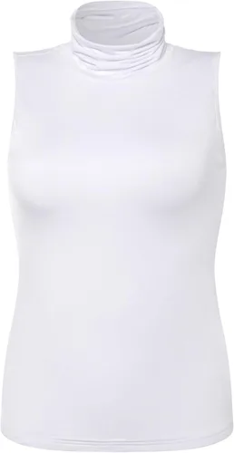 Vista 4 de Verdusa Camiseta sin mangas de cuello alto ajustado para mujer