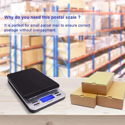 Vista 7 de Fuzion Báscula de envío, escala postal digital precisa de 86 lb/0.1 oz con función de retención y tara, escala de franqueo para paquetes y correo