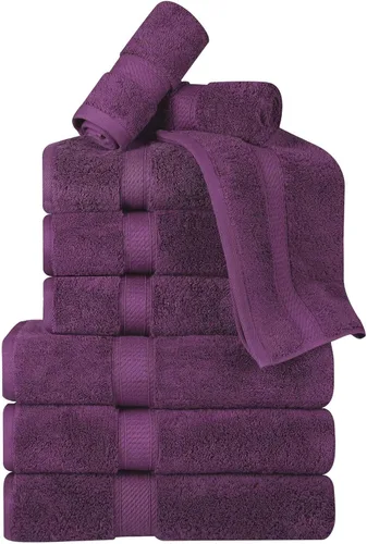 Vista 88 de BNM Toallas de Algodón Egipcio de Peso Pesado, Ideales para Baño, Ducha, Spa, Hotel, 800 GSM, Toallas Faciales/de Aseo, Toallas de Mano, Toallas