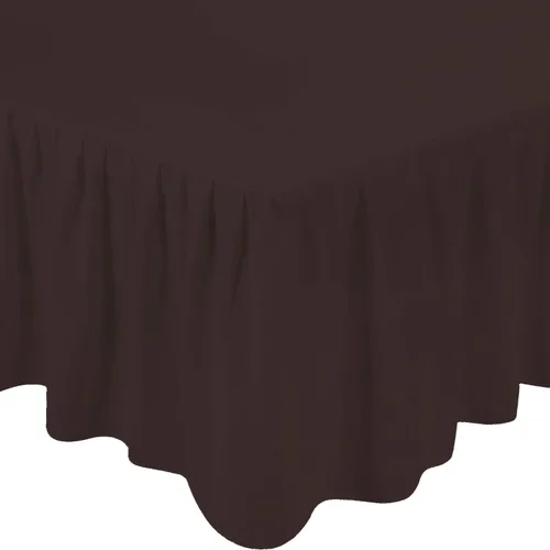 Vista 7 de 1Pc Ruffled Bed Skirt Twin Size Black Color 14 Inch Drop 600 Thread Count Dust Ruffle with Platform, Wrinkle and Fade Resistant Negro