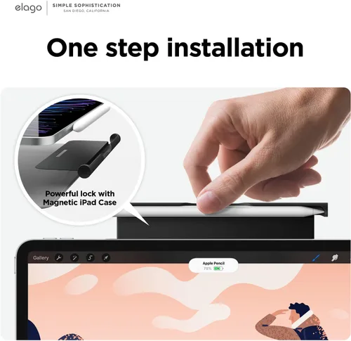 Vista 3 de elago Soporte de metal compatible con Apple Pencil Series (USB-C, Pro, 2ª generación), compatible con teclado Apple Magic, funda con teclado