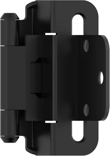 Vista 7 de Amerock BPR7540BB Bisagra de gabinete 1/2 pulg (13 mm) superpuesta de cierre automático de envoltura completa de latón pulido para puerta