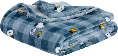 Vista 14 de Berkshire Peanuts® VelvetLoft® - Manta de felpa de Snoopy con bonito personaje, acogedora manta Fairisle Crimson Neutral, manta de 55 x 70 pulgadas