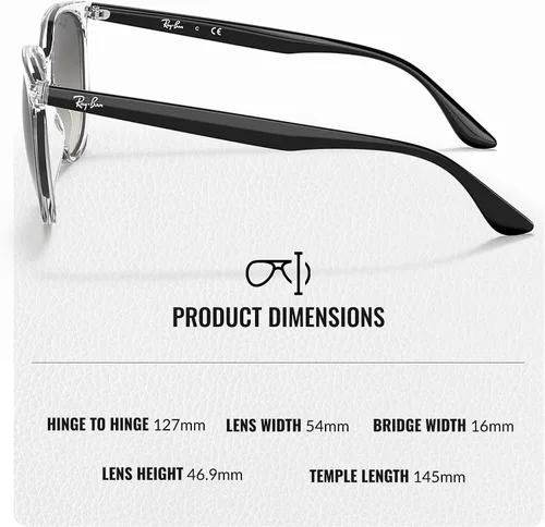 Vista 5 de Ray-Ban RB4378 Square Shaped Sunglasses for Men & Women with Official RAYBAN Eyewear Kit