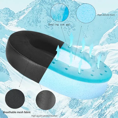 Vista 4 de Defean Almohadillas de gel refrescante para Razer BlackShark V3 Pro