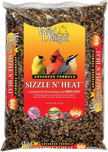 Vista 2 de Wild Delight Sizzle N' Heat - Paquete de alimentos para pájaros (14 libras + 5 libras)