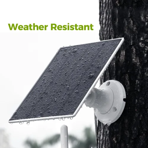 Vista 8 de Vicohome Paneles solares de 5V para cámaras de seguridad para comederos de pájaros con tasa de conversión de energía del 23%, cable de 9.8 pies
