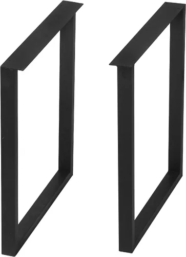 Vista 10 de MBQQ Patas para muebles de 15.7" de altura 17.7" de ancho, tubo cuadrado rústico decorativo, patas de mesa de metal resistente, patas de escritorio