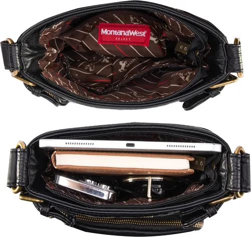 Vista 5 de Montana West Crossbody Bag for Women Soft Washed Leather Multi Pocket Shoulder Purses