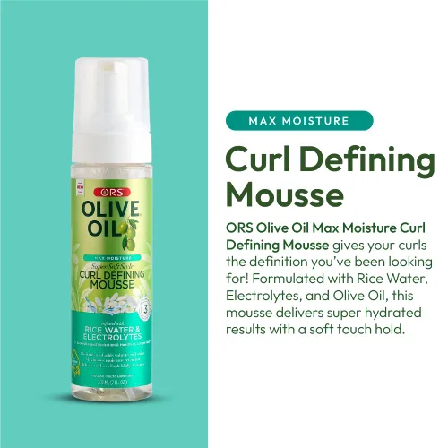 Vista 11 de ORS Aceite de oliva Max Moisture Curl Defining Mousse 7 onzas
