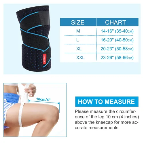Vista 5 de Rodillera para mujeres y hombres, talla grande, con estabilizadores laterales y almohadilla de gel para rótula para aliviar el dolor de rodilla