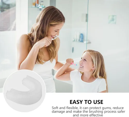 Vista 2 de 2 unids U en forma de cepillo de dientes cabeza de cepillo de dientes eléctrico automático cabeza de repuesto para accesorios