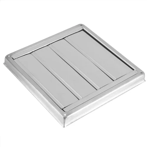 Vista 9 de Yosoo Rejilla de ventilación de aire de pared, acero inoxidable cuadrado secadora extractor extractor salida de ventilador plata para un máximo
