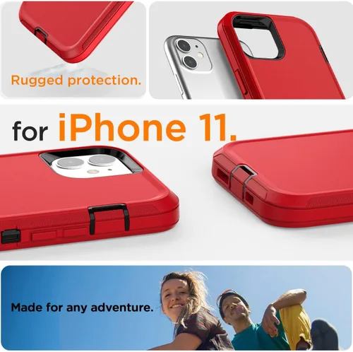 Vista 2 de AICase Funda para iPhone 11 con Clip para Cinturón, Protección Resistente contra Caídas de Servicio Pesado, Cubierta de Teléfono Protectora Duradera