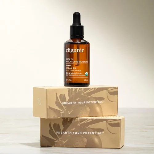 Vista 7 de Cliganic - Aceite de argán orgánico 100 % puro para cabello, cara y piel Aceite portador prensado en frío